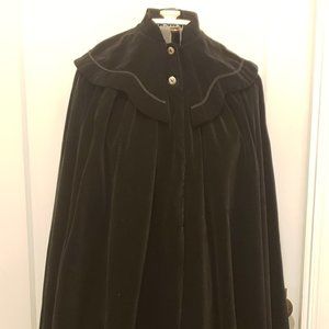 Black Velvet Cape/ Cloak/ Frock - Sz 10